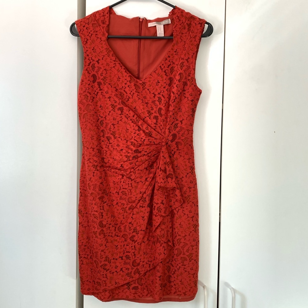Forever 21 Red floral lace dress